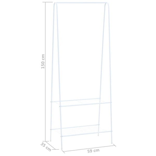 Garment Racks Clothes Rack 59X35x150 Cm White