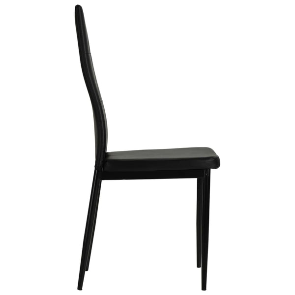 Dining Chairs 2 Pcs Black Faux Leather