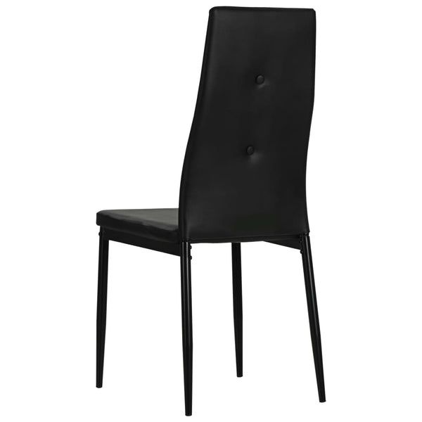 Dining Chairs 2 Pcs Black Faux Leather