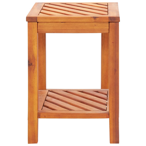 Side Table Solid Acacia Wood 45X33x45 Cm