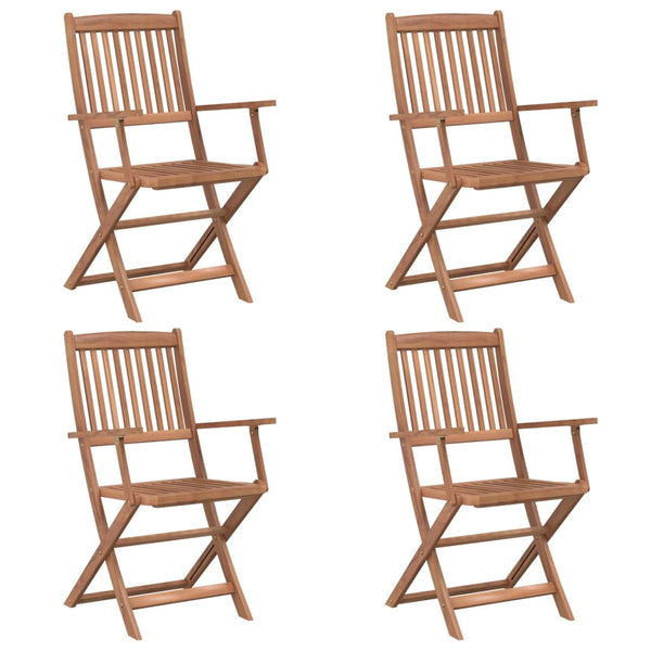 Patio Furniture Sets 5 Piece Folding Outdoor Dining Set Solid Acacia Wood