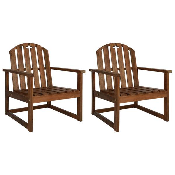 Sofas, Armchairs & Couches Garden Sofa Chairs 2 Pcs Solid Acacia Wood