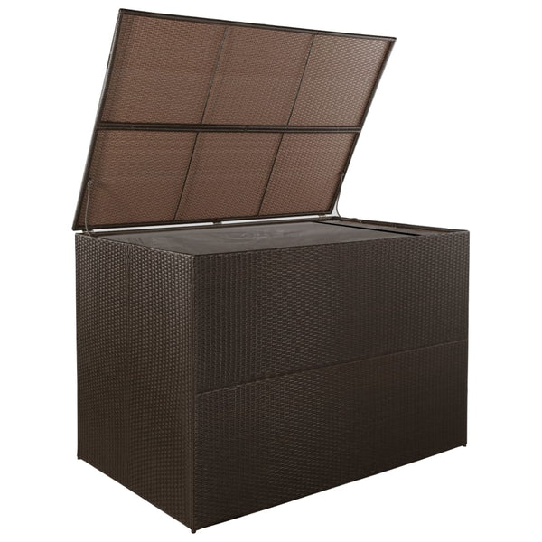 Storage Deck Boxes Garden Storage Box Brown 150X100x100 Cm Poly Rattan