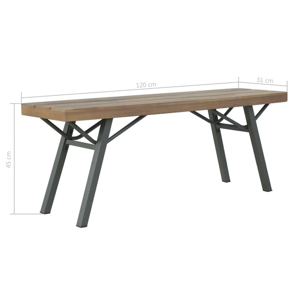 Patio Benches Garden Bench 120 Cm Solid Acacia Wood