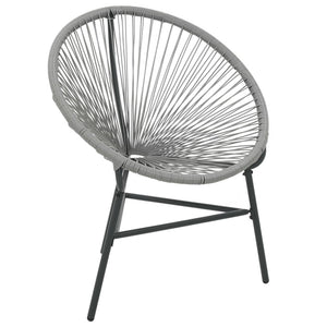 Patio Chairs Garden Moon Chair Poly Rattan Grey