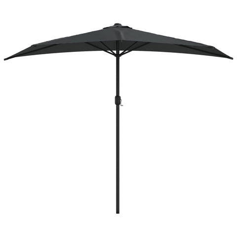 Patio Umbrellas Balcony Parasol With Aluminium Pole 270X144 Cm Half