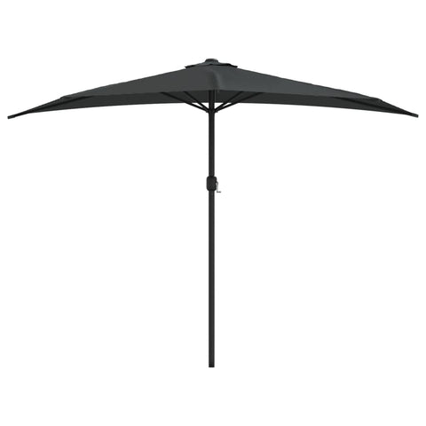 Patio Umbrellas Balcony Parasol With Aluminium Pole Anthracite Half