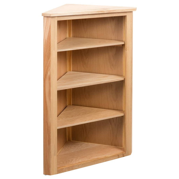 Bookshelves Corner Shelf 59X36x100 Cm Solid Oak Wood