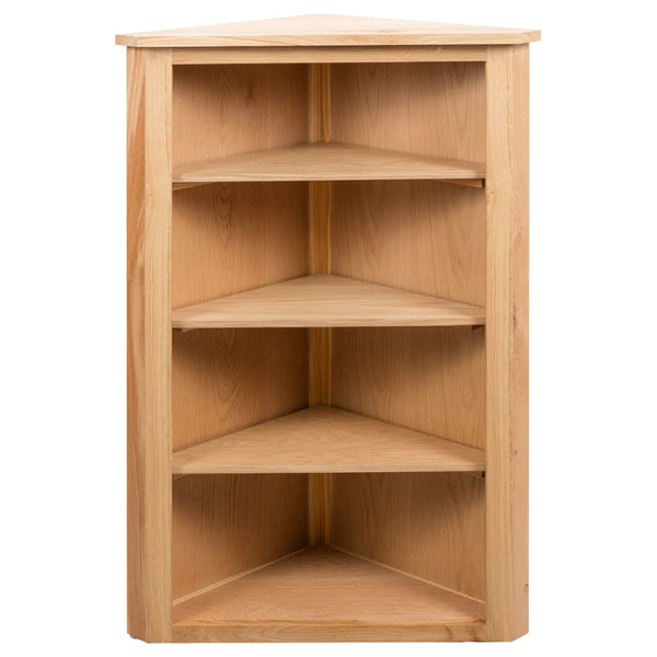 Bookshelves Corner Shelf 59X36x100 Cm Solid Oak Wood