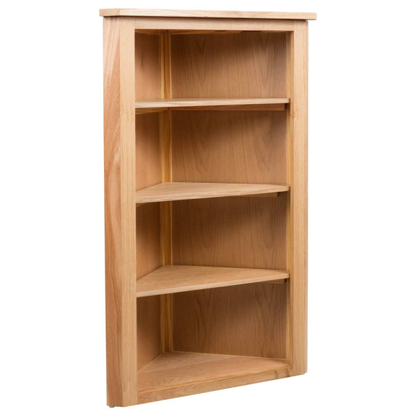 Bookshelves Corner Shelf 59X36x100 Cm Solid Oak Wood