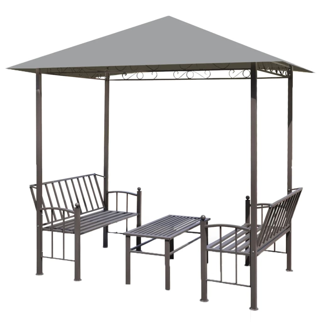 Garden Pavilion With Table And Benches 2.5X1.5X2.4 M Anthracite