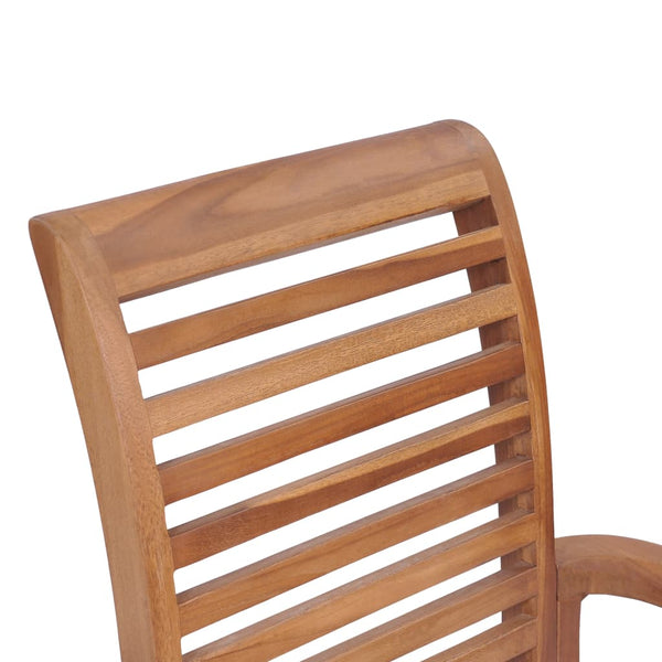 Dining Chairs Stacking 2 Pcs Solid Teak