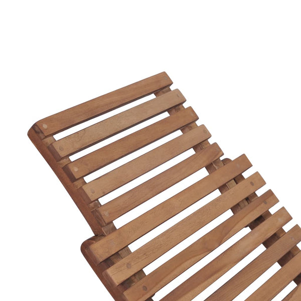 Loungers Folding Sun Lounger Solid Teak Wood