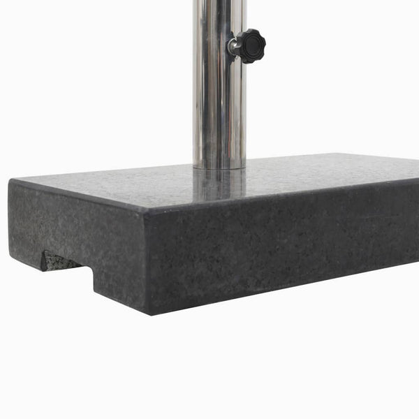 Umbrella Accessories Parasol Base Granite 25 Kg Rectangular Black