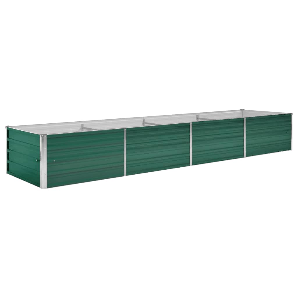 Raised Garden Beds Garden Raised Bed Galvanised Steel 320X80x45 Cm Green