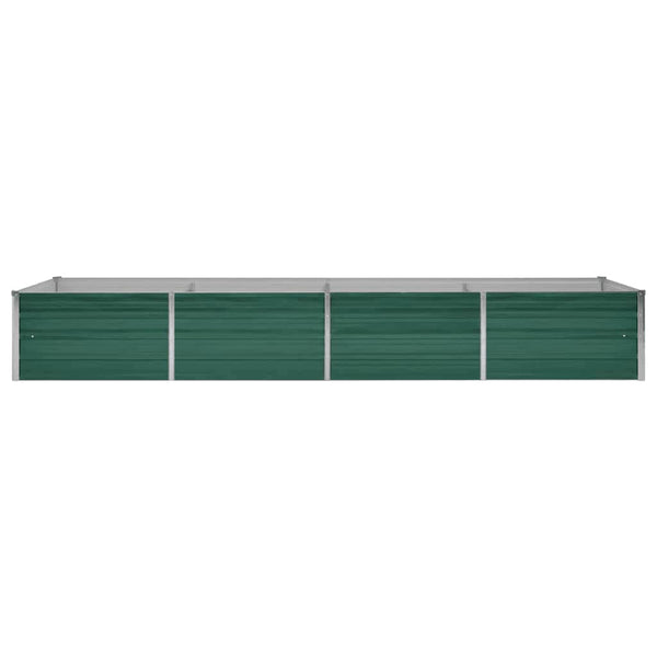 Raised Garden Beds Garden Raised Bed Galvanised Steel 320X80x45 Cm Green