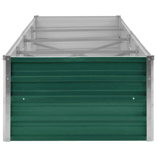 Raised Garden Beds Garden Raised Bed Galvanised Steel 320X80x45 Cm Green