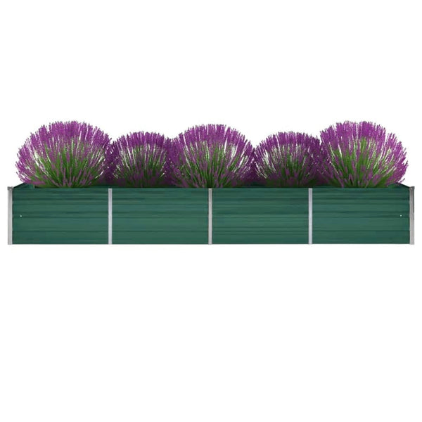 Garden Raised Bed Galvanised Steel 320X80x45 Cm Green