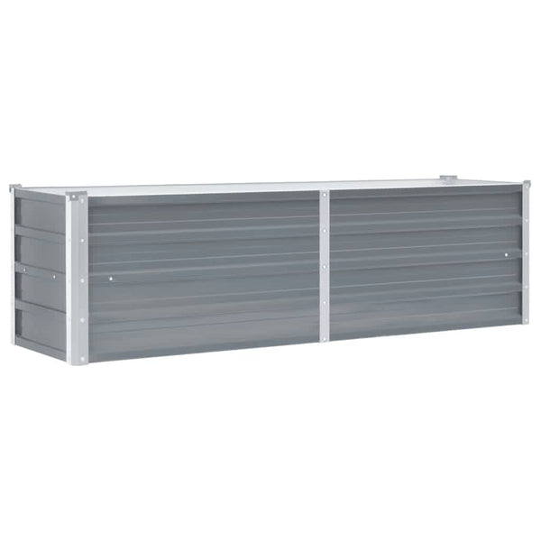 Raised Garden Beds Garden Raised Bed Galvanised Steel 160X40x45 Cm Grey