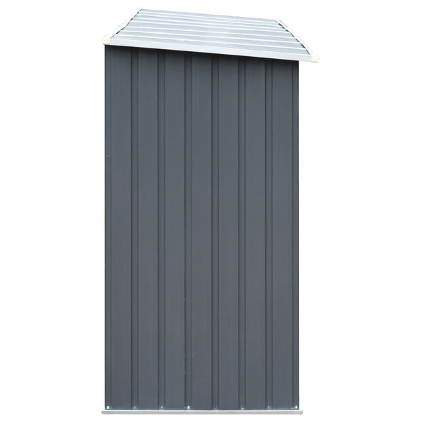 Sheds Summerhouses Carports Garden Log Storage Shed Galvanised Steel 330X84x152 Cm Grey