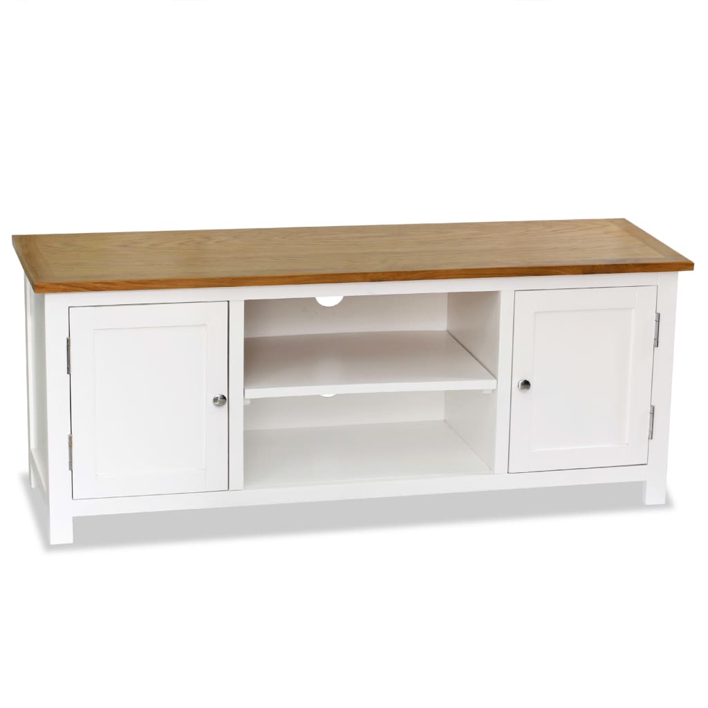 TV Stands & Entertainment Units Tv Cabinet 120X35x48 Cm Solid Oak Wood