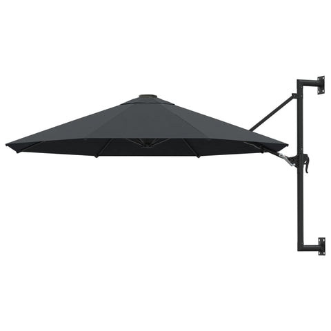 Patio Umbrellas Wall Mounted Parasol With Metal Pole 300 Cm