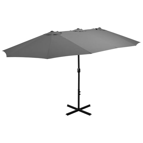 Patio Umbrellas Outdoor Parasol With Aluminium Pole 460X270 Cm