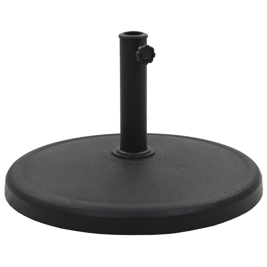 Parasol Base Round Polyresin 19 Kg Black