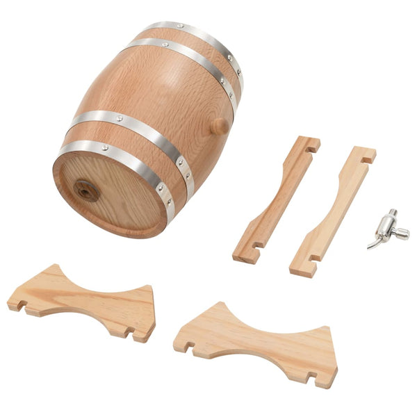 Dispensers Wine Barrel With Tap Solid Oak Wood 6 L