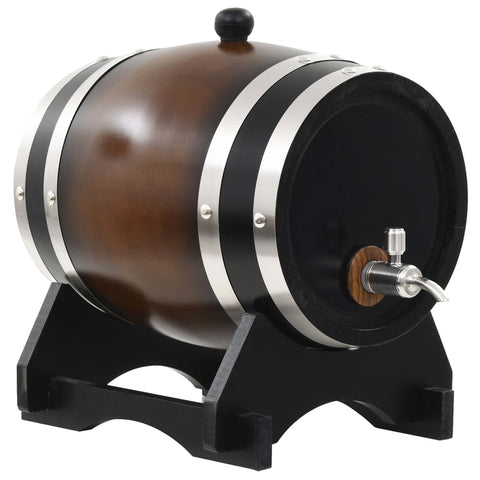 Dispensers Wine Barrel With Tap Solid Pinewood 6 L