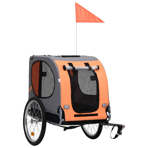 Trailers Dog Bike Trailer Orange And Grey