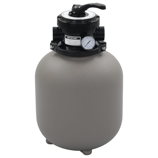 Pool Filters Pool Sand Filter With 4 Position Valve Grey 350 Mm