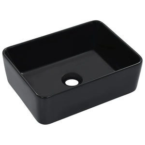 Bathroom Sinks Wash Basin 40X30x13 Cm Ceramic Black