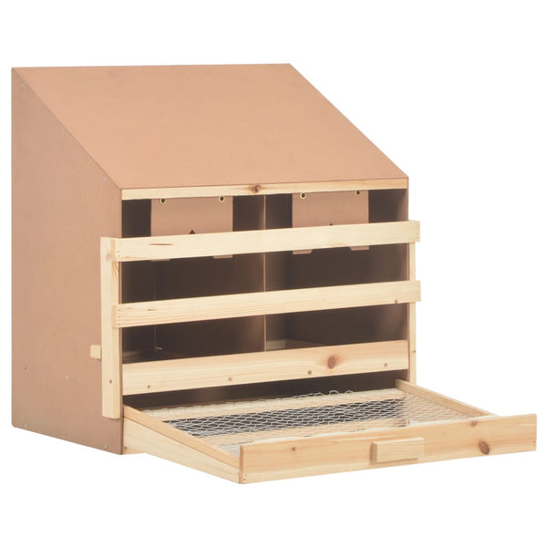 Poultry Cages Chicken Laying Nest 2 Compartments 63X40x65 Cm Solid Pine Wood