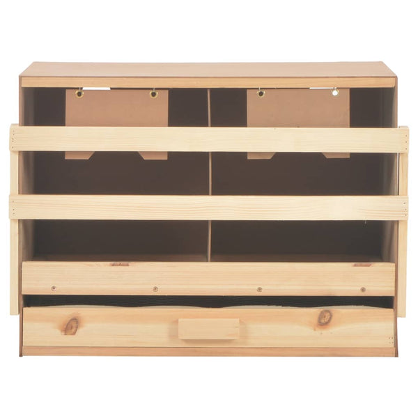 Chicken Laying Nest 2 Compartments 63X40x45 Cm Solid Pine Wood