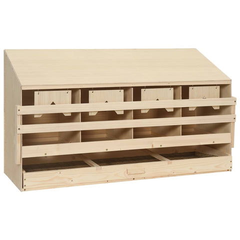 Poultry Cages Chicken Laying Nest 4 Compartments 106X40x59 Cm Solid Pine Wood