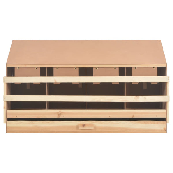 Poultry Cages Chicken Laying Nest 4 Compartments 106X40x59 Cm Solid Pine Wood