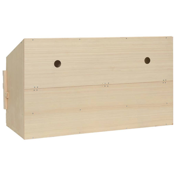 Poultry Cages Chicken Laying Nest 4 Compartments 106X40x59 Cm Solid Pine Wood