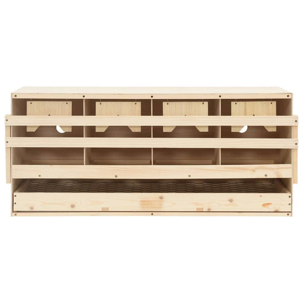 Poultry Cages Chicken Laying Nest 4 Compartments 106X40x45 Cm Solid Pine Wood