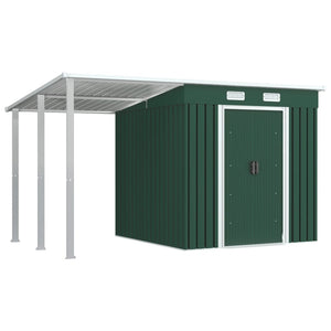 Sheds Summerhouses Carports Garden Shed With Extended Roof 346X193x181 Cm Steel