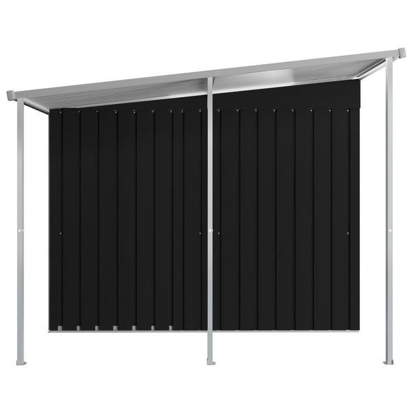 Sheds Summerhouses Carports Garden Shed With Extended Roof 346X236x181 Cm Steel