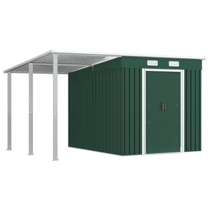 Sheds Summerhouses Carports Garden Shed With Extended Roof 346X236x181 Cm Steel