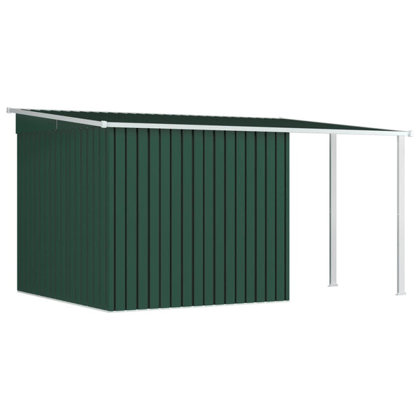 Garden Shed With Extended Roof 346X236x181 Cm Steel