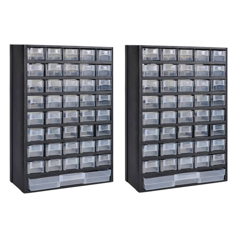 Tool Cabinets & Cupboards 41 Drawer Storage Cabinet Tool Box 2 Pcs Plastic