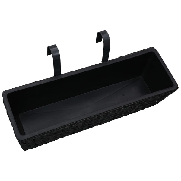 Raised Garden Beds Garden Planters 2 Pcs Water Hyacinth Black