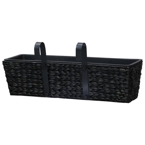 Raised Garden Beds Garden Planters 2 Pcs Water Hyacinth Black