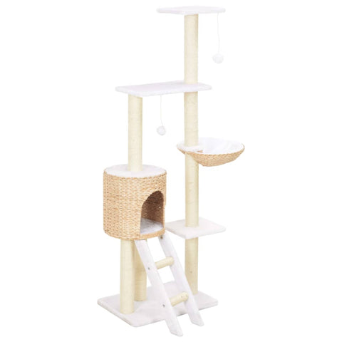 Furniture & Scratchers Cat Tree With Sisal Scratching Post Seagrass