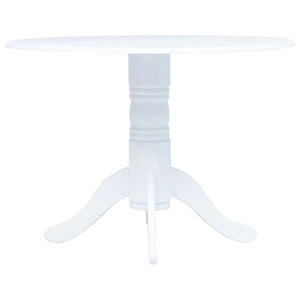 Dining Tables Dining Table White 106 Cm Solid Rubber Wood