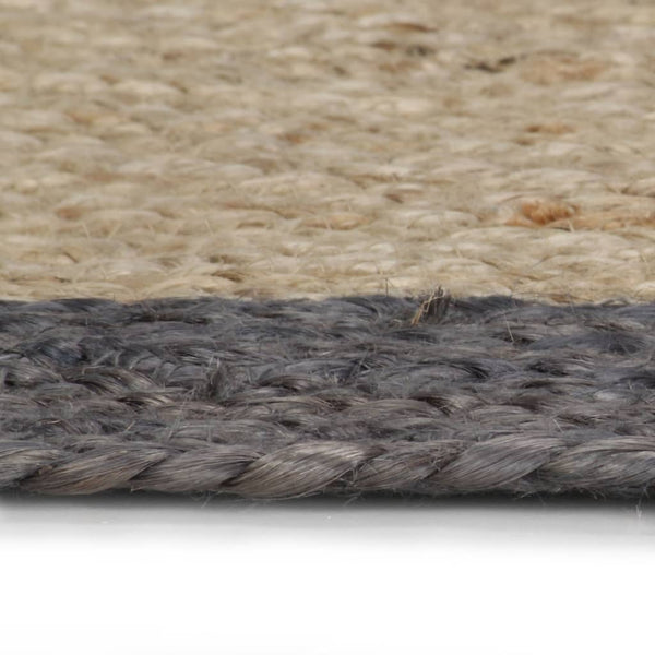 Rugs Handmade Rug Jute With Dark Grey Border 150 Cm