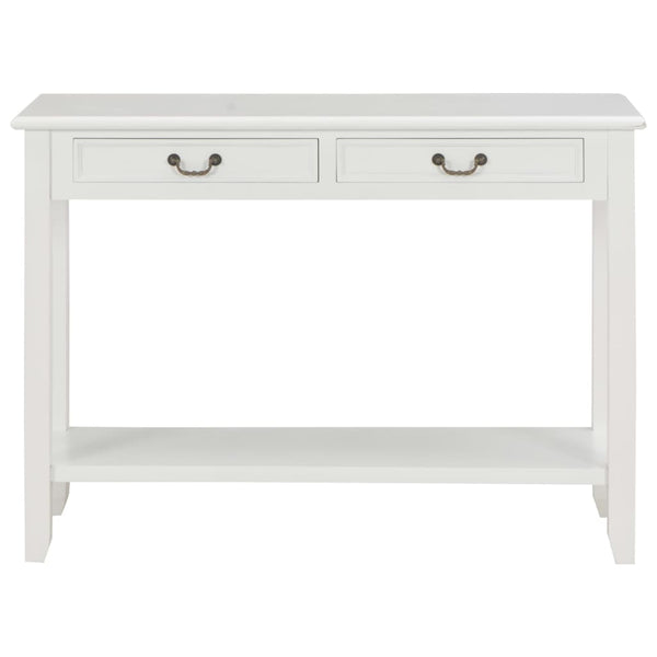 Tables Console Table White 110X35x80 Cm Wood